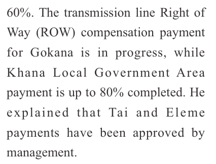 HYPREP newsletter, December 2025: right-of-way compensation for Gokana in progress, Khana up to 80% completed, Tai and Eleme payments approved by management