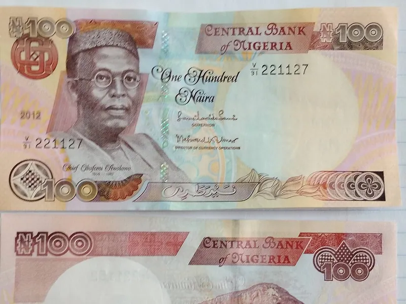 A Nigerian one hundred naira note