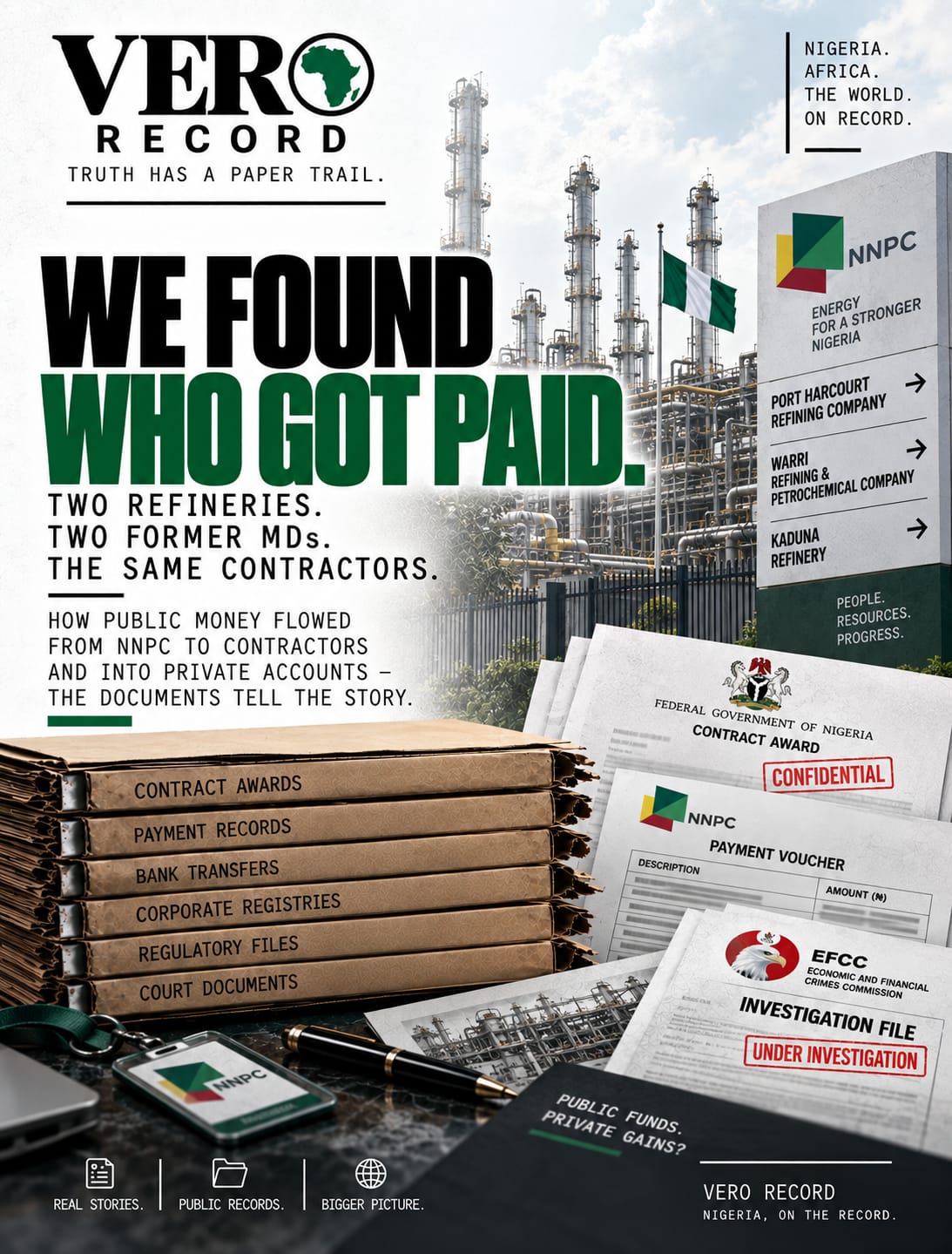 Illustration: WE FOLLOWED THE REFINERY MONEY. THE SAME NAMES KEPT COMING