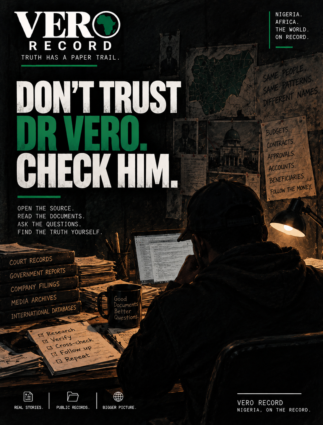 Illustration: DON’T TRUST DR VERO. Check him.