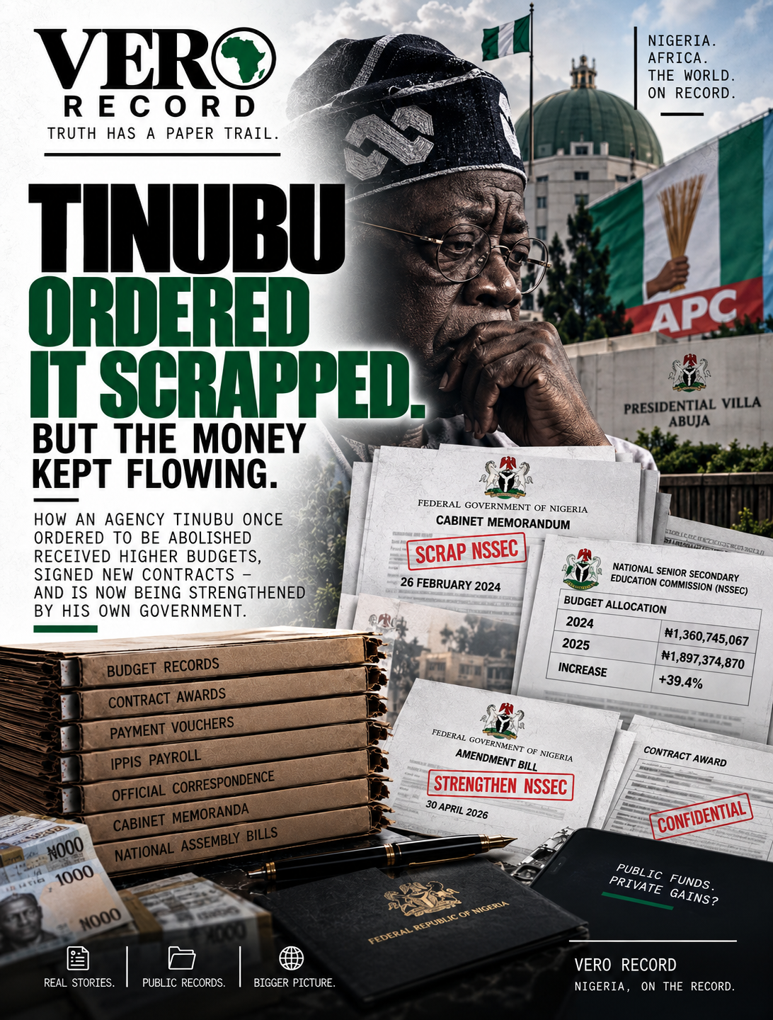 Illustration: TINUBU ORDERED A FORENSIC AUDIT OF THE SYSTEM. WE STARTED 