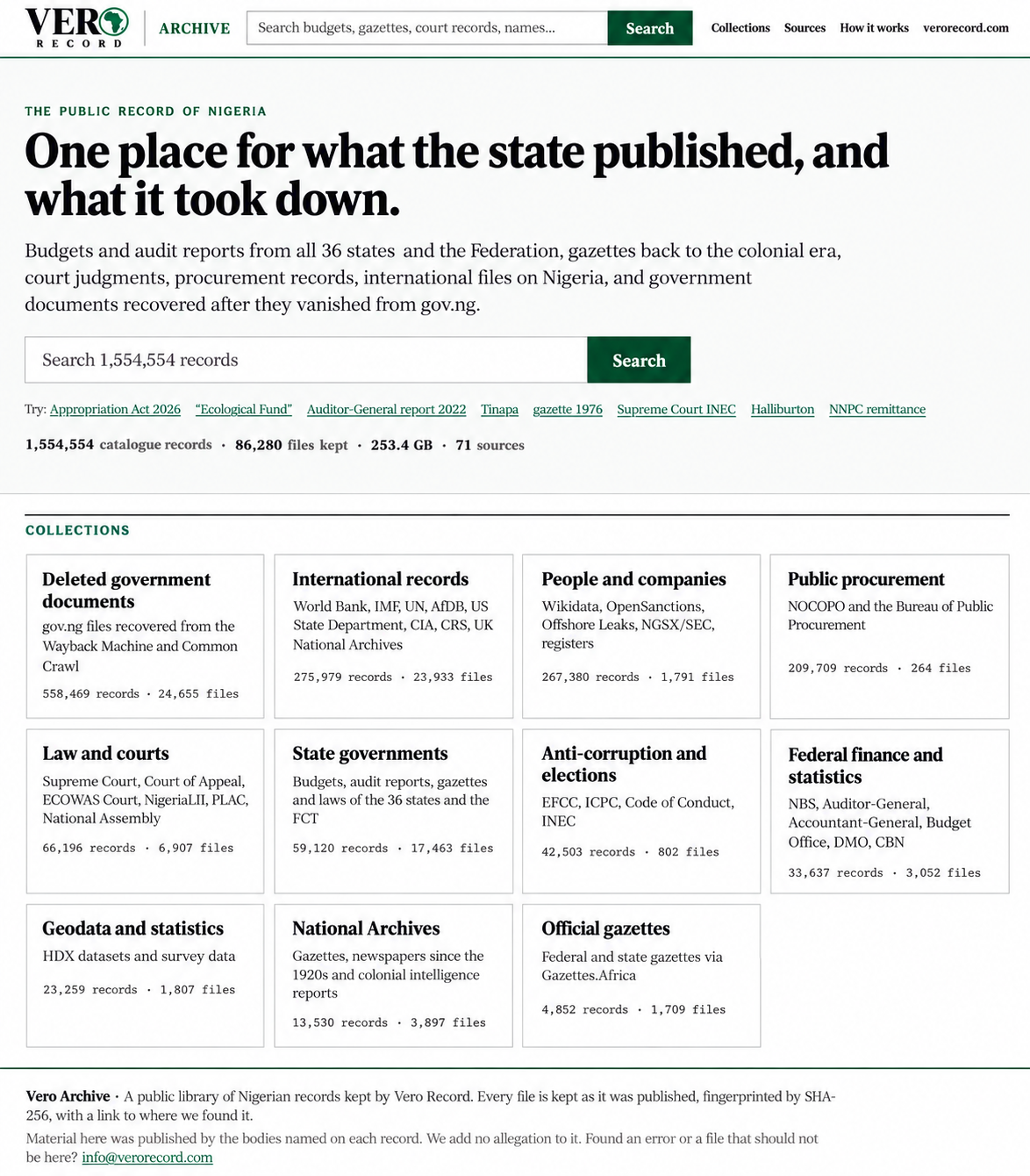 Illustration: We kept looking for Nigeria’s public records. Then we put  - graphic 1